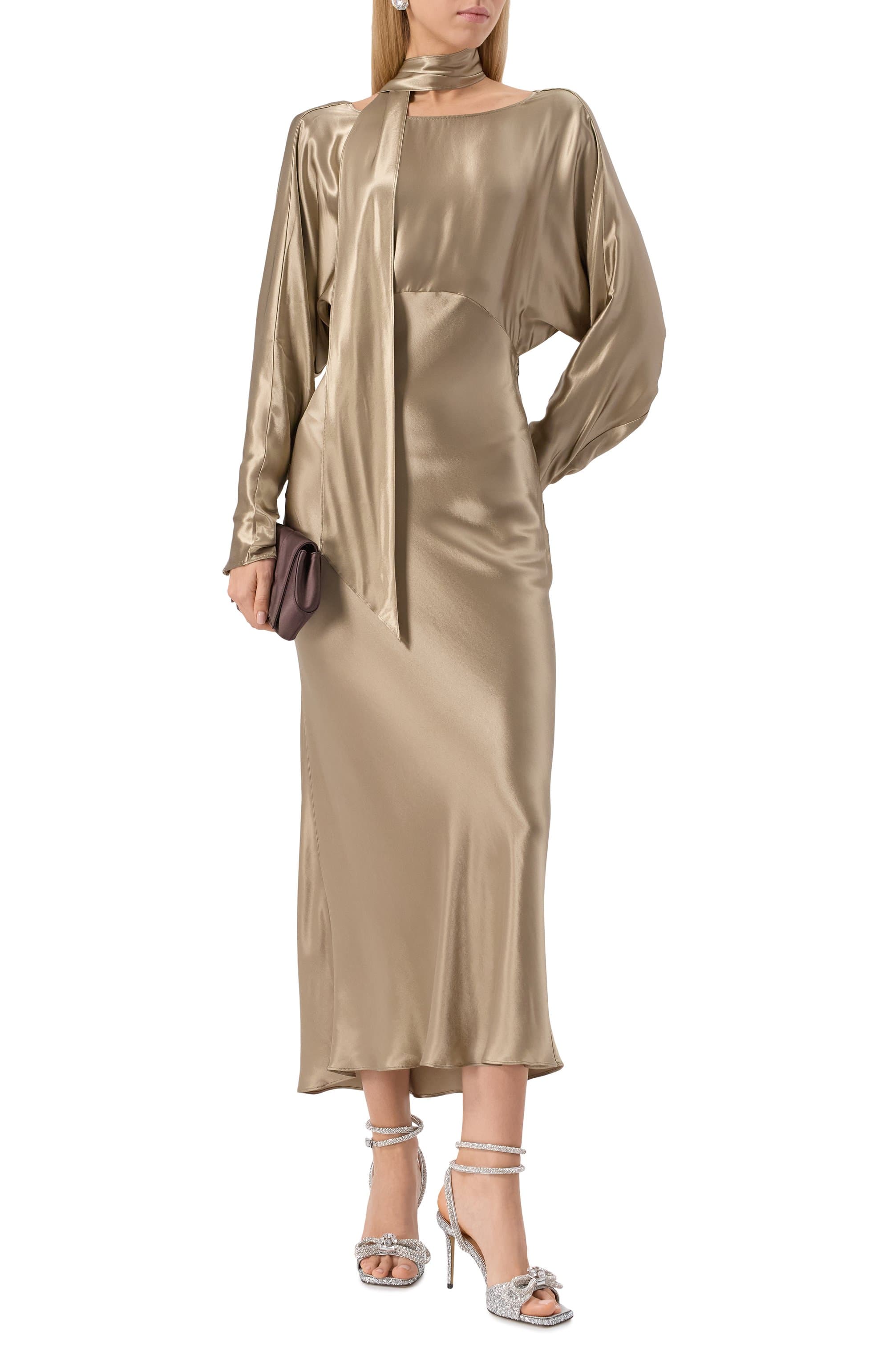 Атласное платье