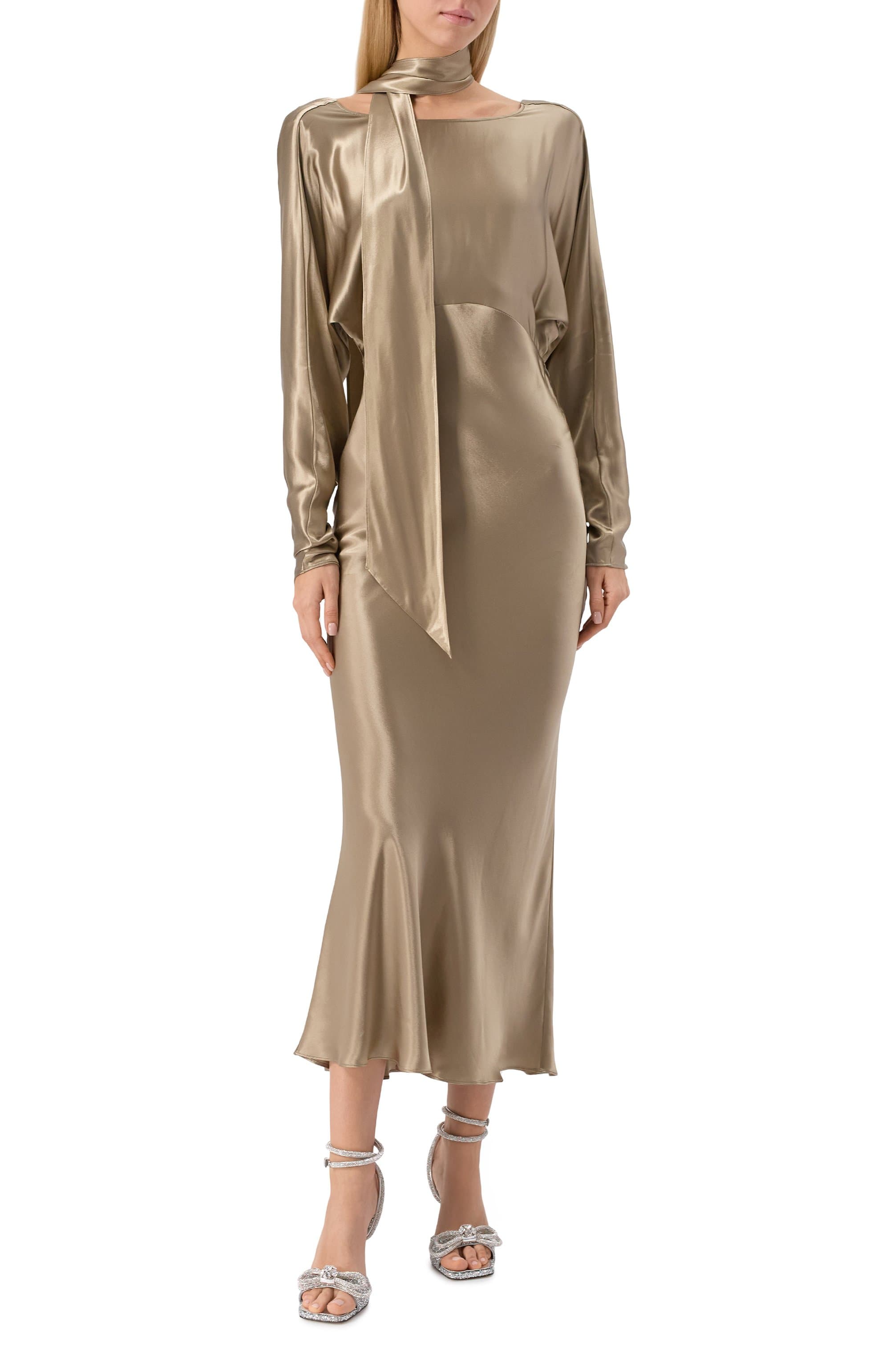 Атласное платье