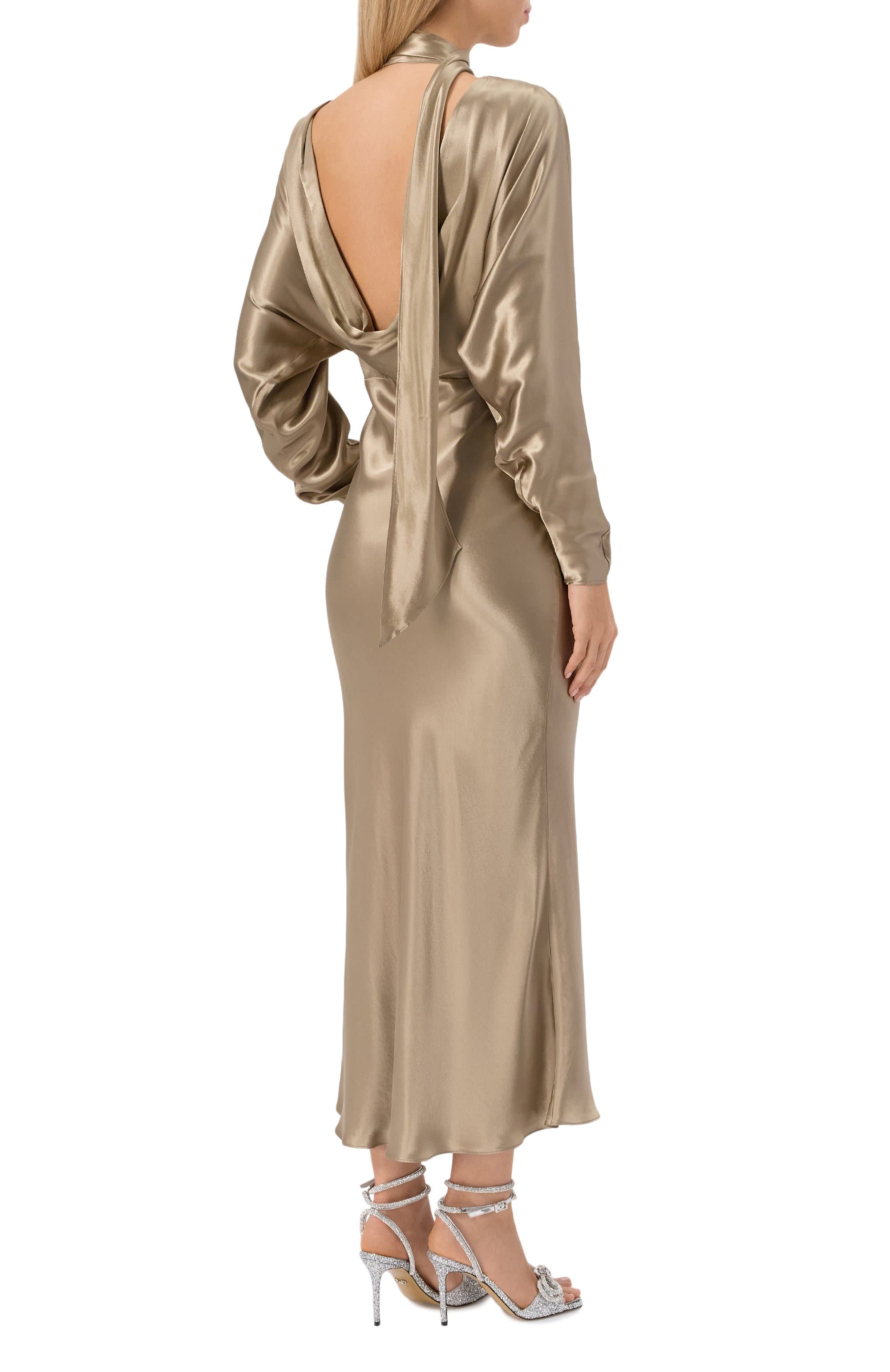 Атласное платье