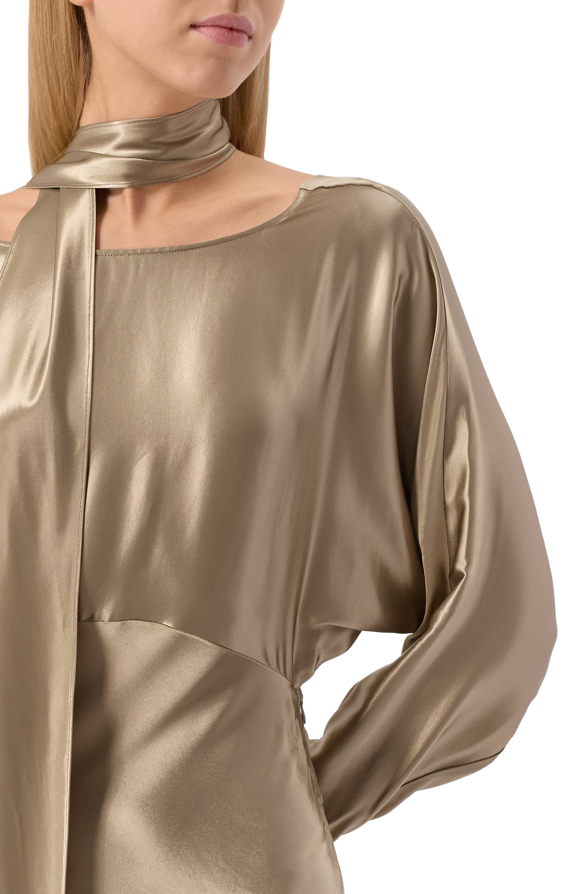 Атласное платье