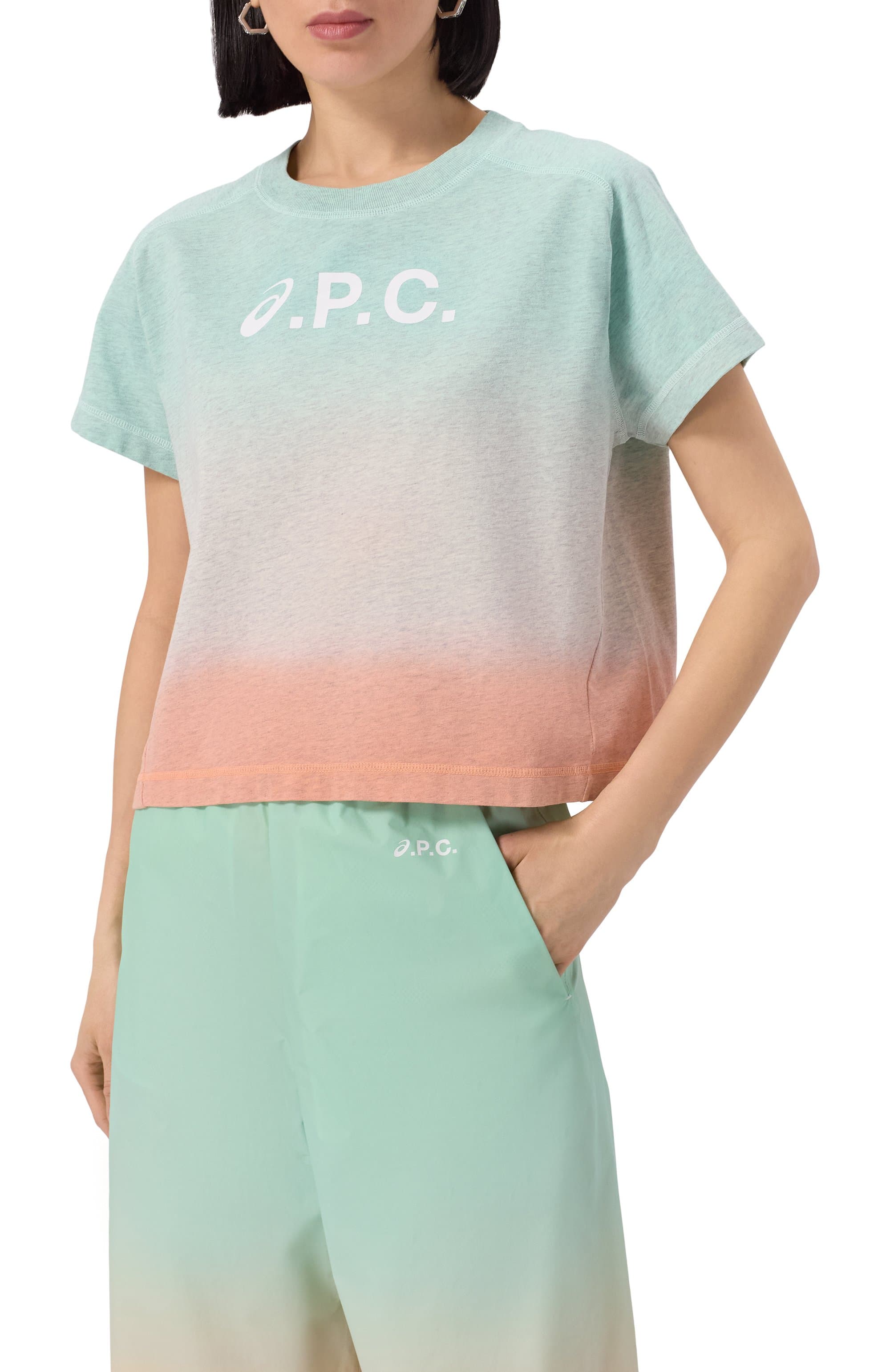 Хлопковая футболка A.P.C. x ASICS