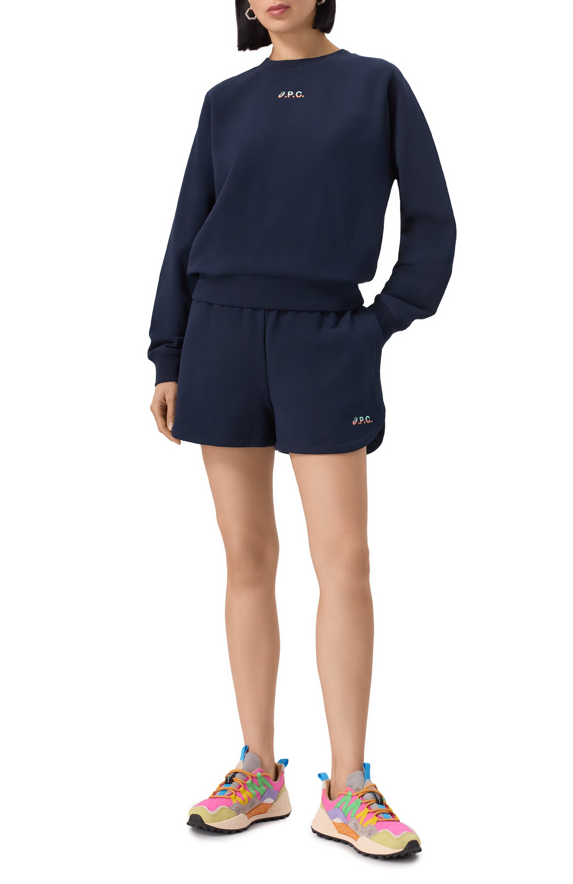 Хлопковые шорты A.P.C. x ASICS